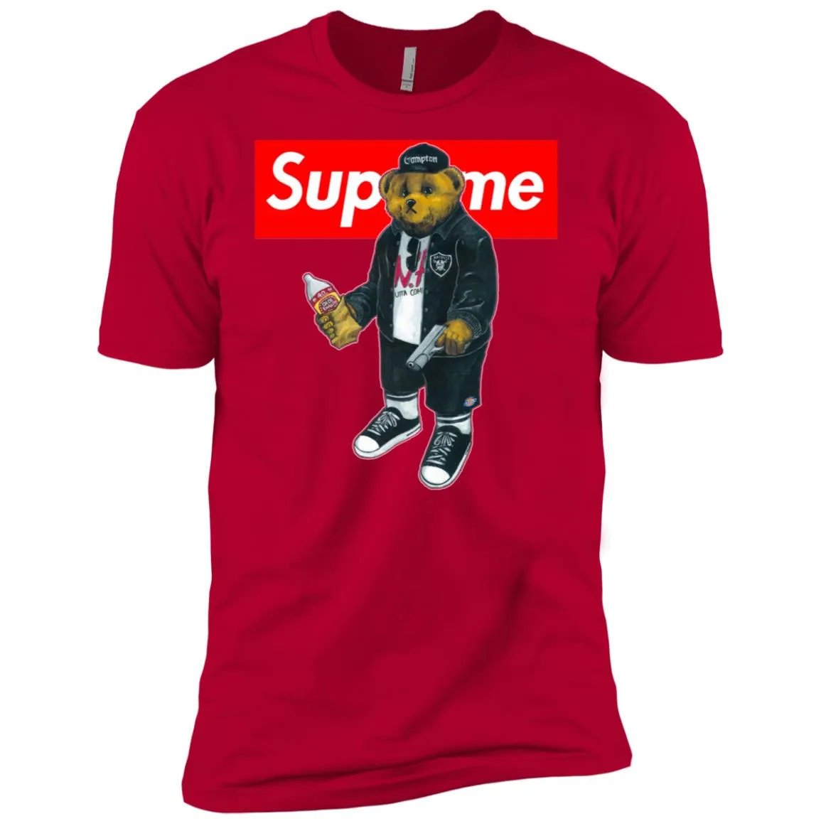 Supreme Bear Guns T-shirt Men Short Sleeve T-Shirt