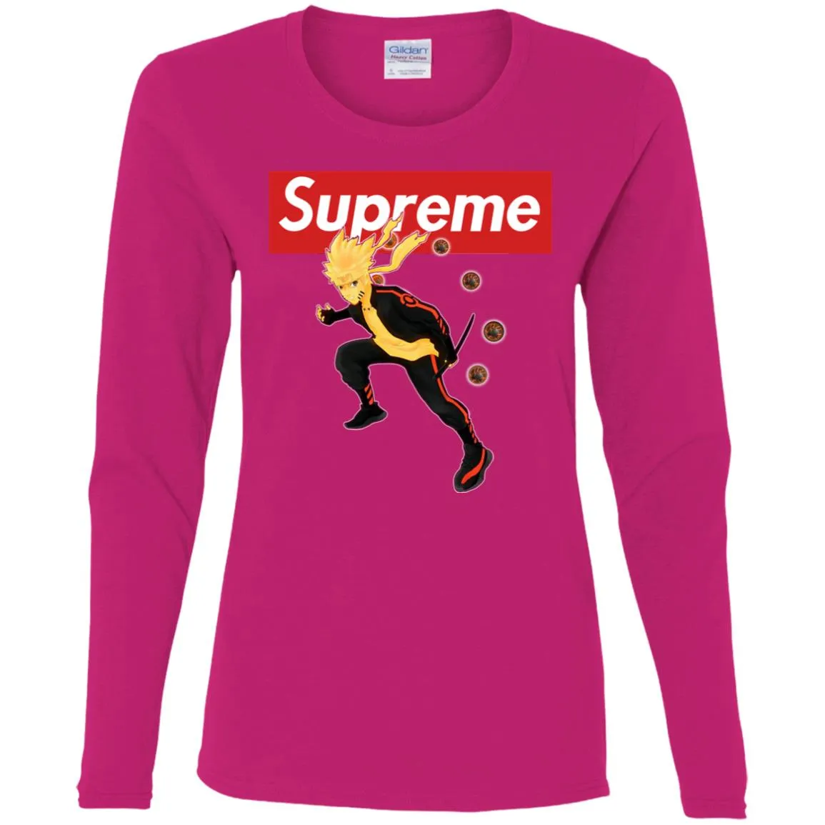 Supreme Naruto T-shirt Women Long Sleeve Shirt