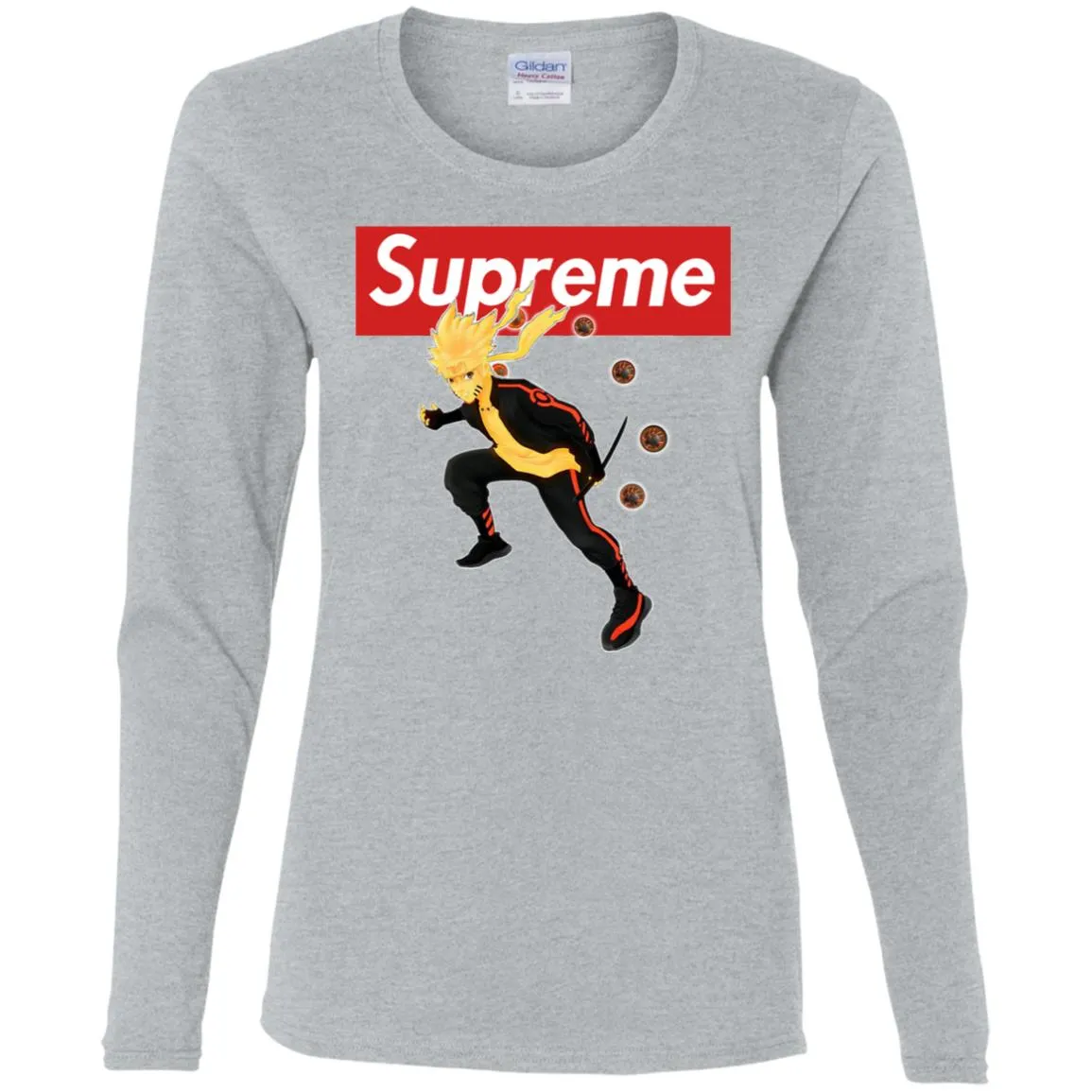 Supreme Naruto T-shirt Women Long Sleeve Shirt