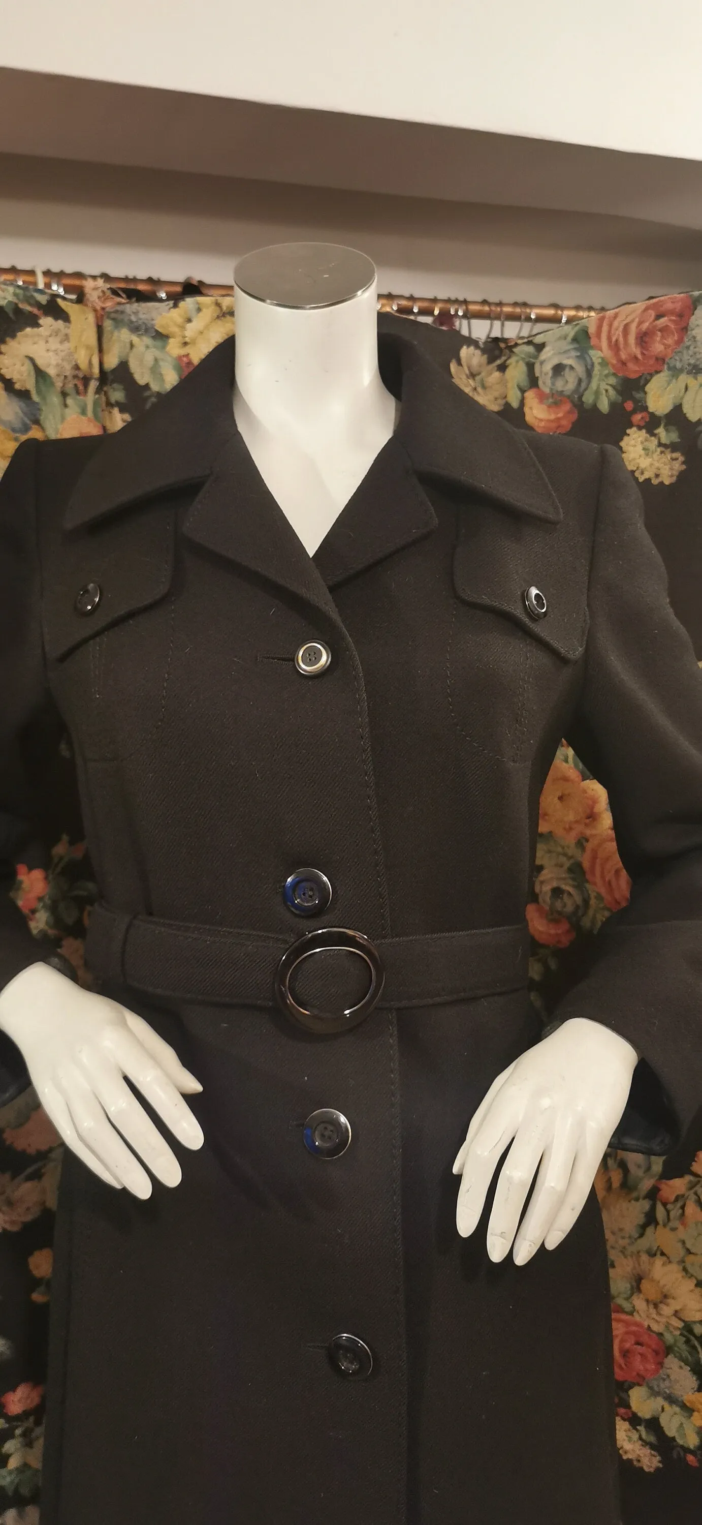 Timeless 60's black trench coat