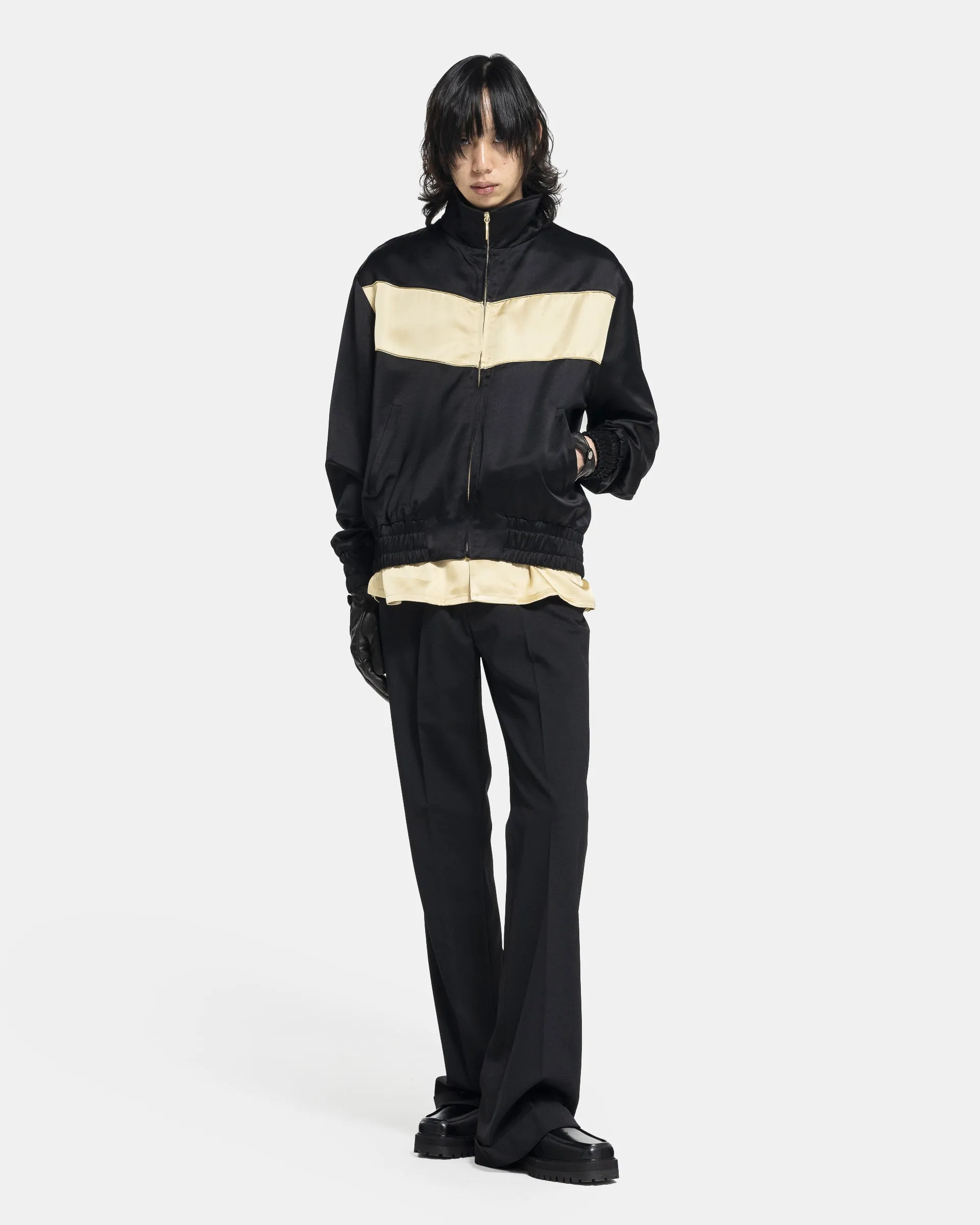 Track Top in Black and Gold