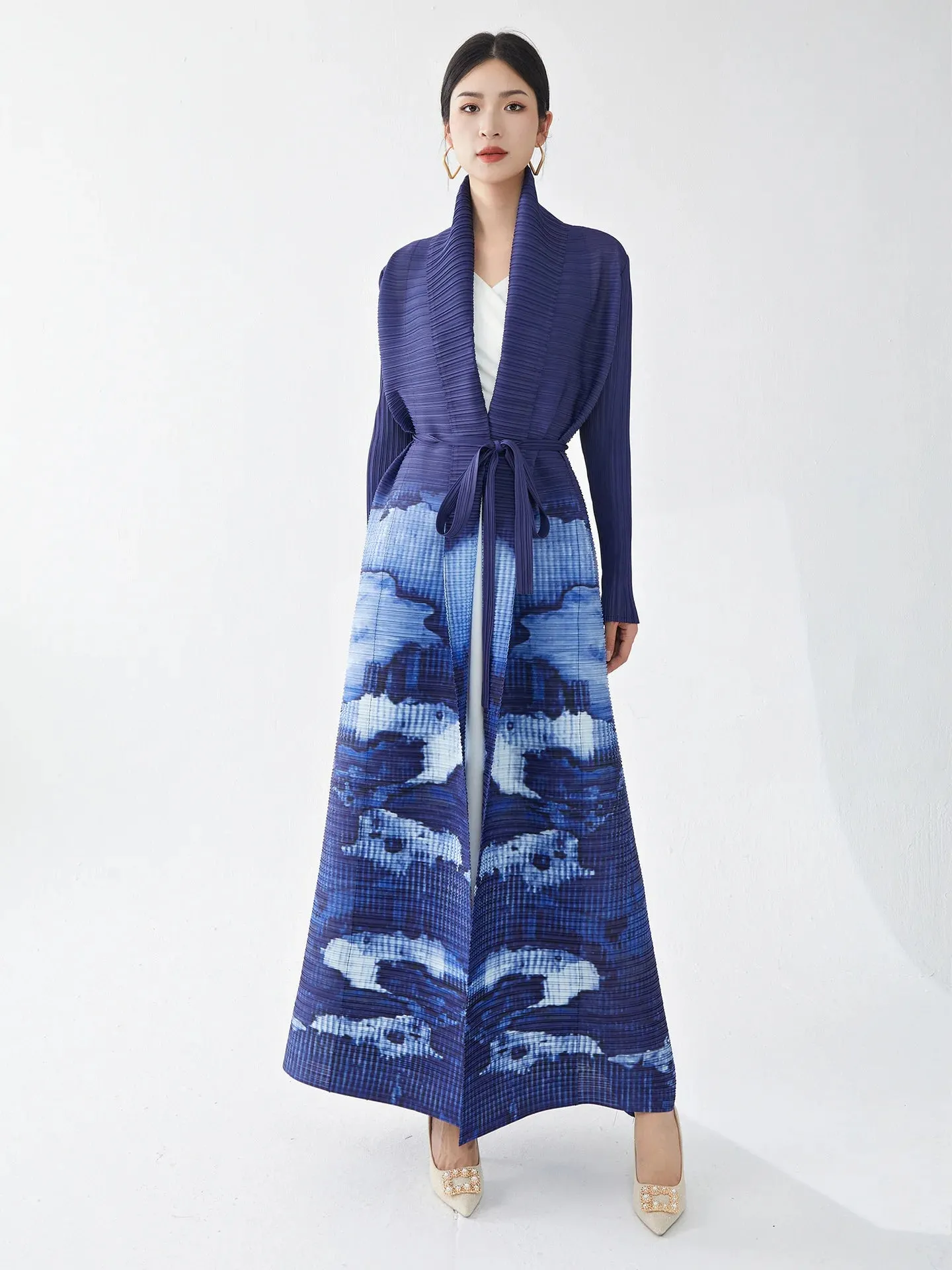 Women's Dreamy Japanese Pleated Maxi Coat