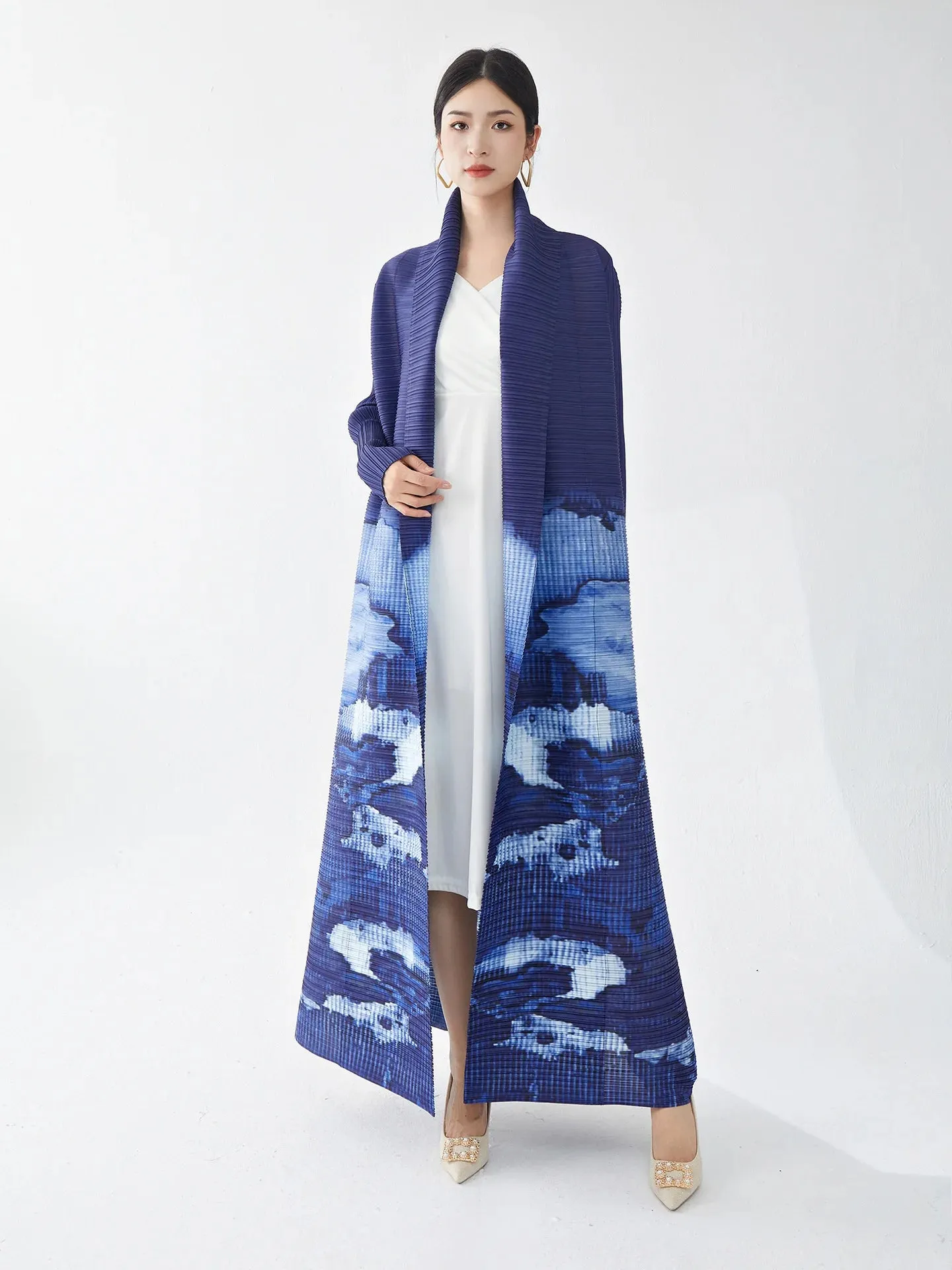 Women's Dreamy Japanese Pleated Maxi Coat