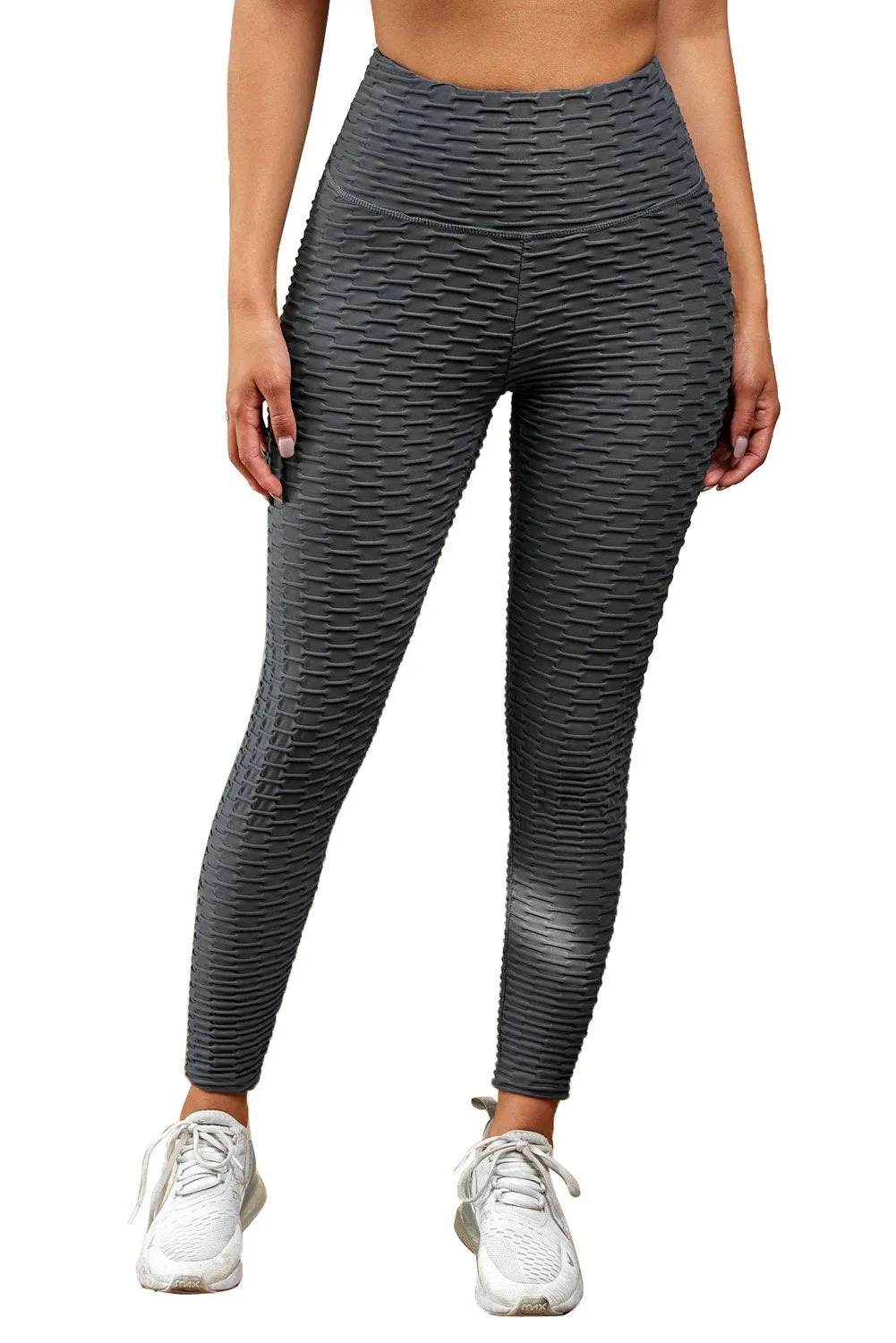 Women's Gray Sculpting High Waist Sports Leggings