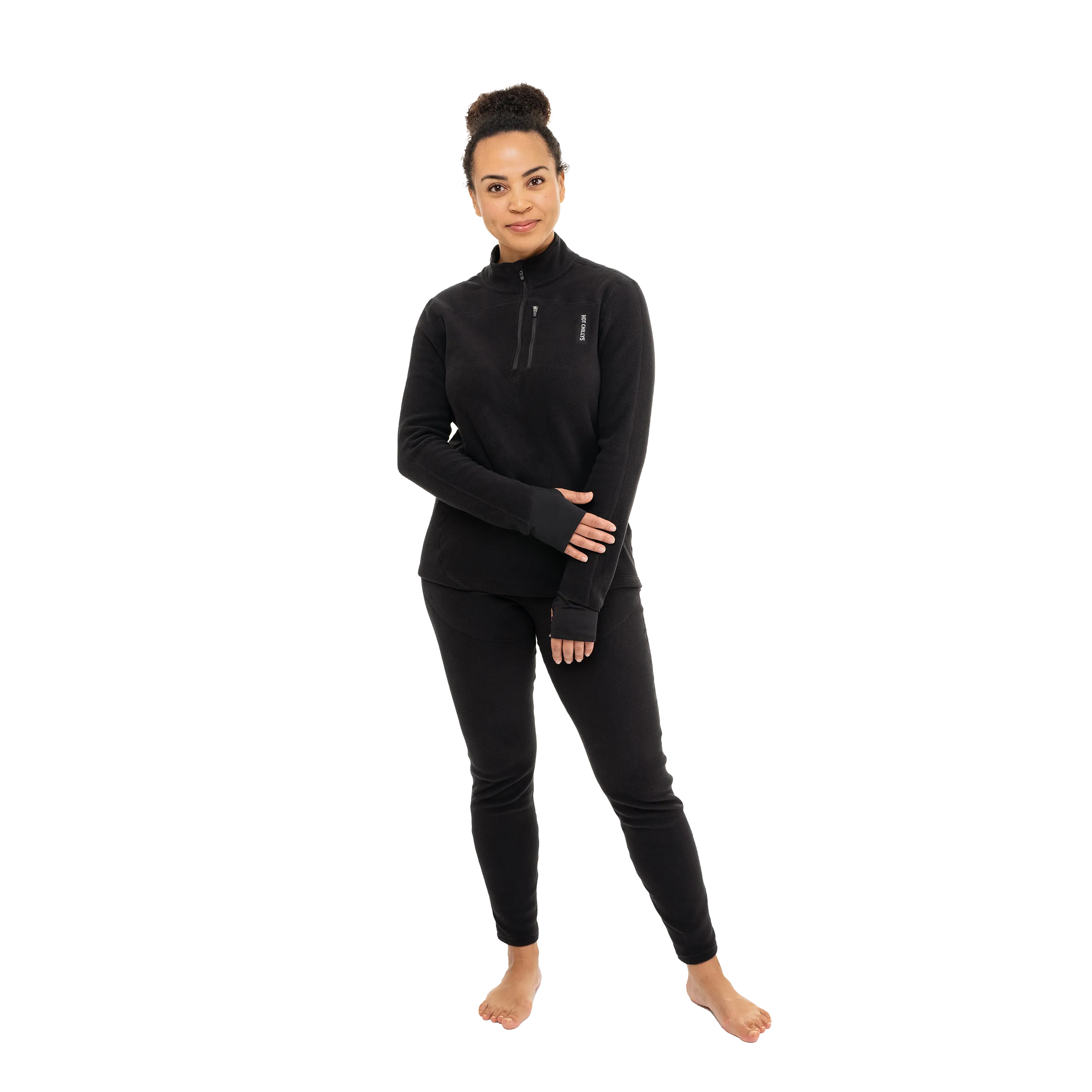 Women's La Montaña Fleece Zip-T - Black/Black