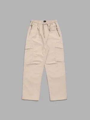 Y&F Kids Solid Beige Cargo Chinos