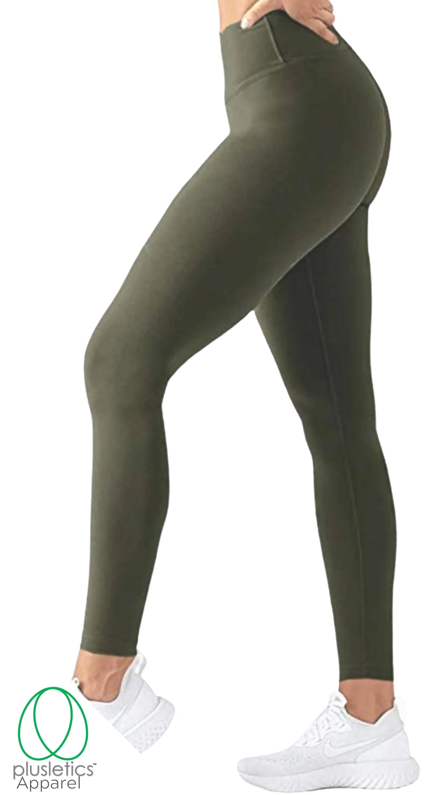 Yoga Leggings Extra Plus 18 - 30 -  Olive